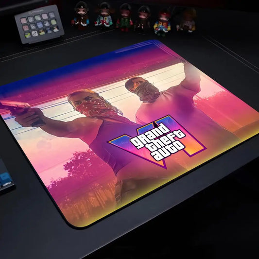 Rockstar Gta 6 Grand Theft Auto Mouse Pad Gaming Laptops Keyboard Mat Deskmat Pc Accessories Desk Protector Mousepad Gamer Mats