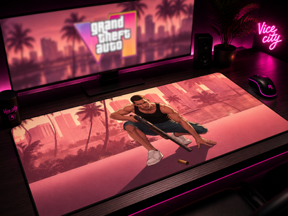 GTA 6 Large Gaming Mouse Pad – Extended Anti-Slip Rubber Desk Mat for Gaming & Office