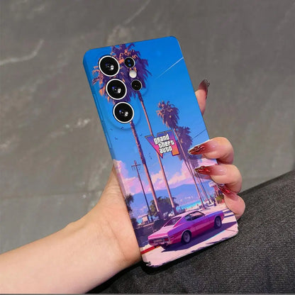 Rockstar Gta 6 Grand Theft Auto Phone Case For Samsung Galaxy S25 S24 S23 S22 FE PLUS ULTRA A05S A25 A06 5G Cover