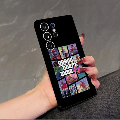 Rockstar Gta 6 Grand Theft Auto Phone Case For Samsung Galaxy S25 S24 S23 S22 FE PLUS ULTRA A05S A25 A06 5G Cover