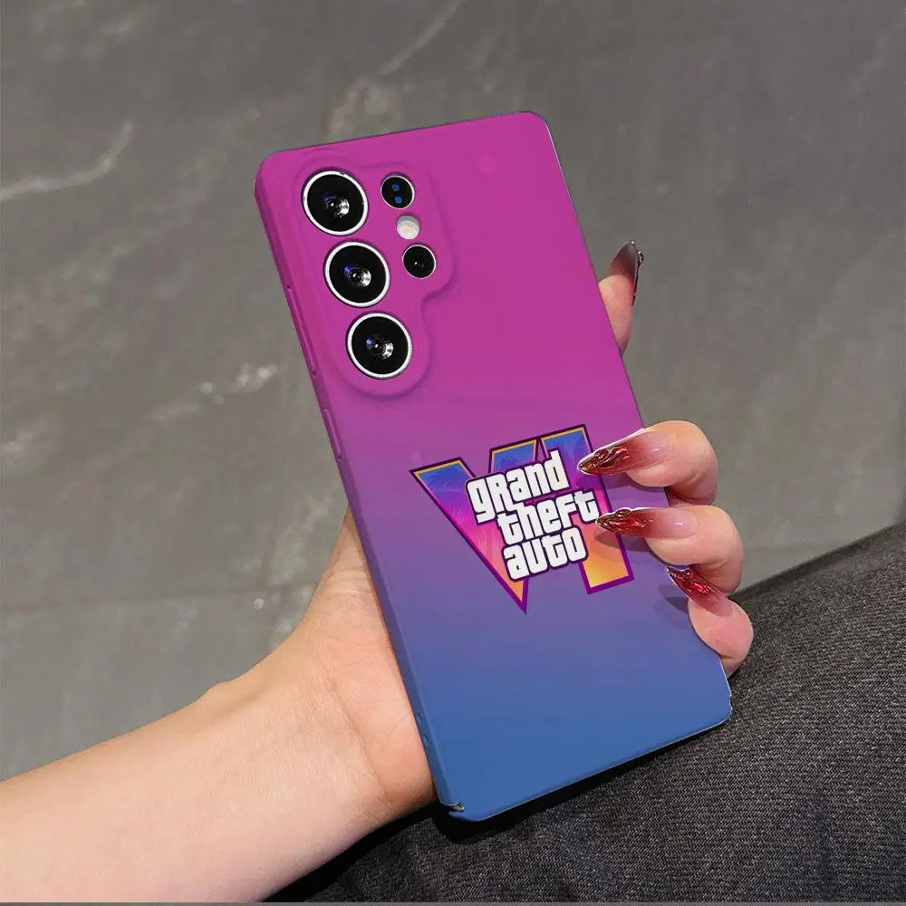 Rockstar Gta 6 Grand Theft Auto Phone Case For Samsung Galaxy S25 S24 S23 S22 FE PLUS ULTRA A05S A25 A06 5G Cover