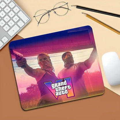 Rockstar Gta 6 Grand Theft Auto Mouse Pad Gaming Laptops Keyboard Mat Deskmat Pc Accessories Desk Protector Mousepad Gamer Mats