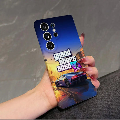 Rockstar Gta 6 Grand Theft Auto Phone Case For Samsung Galaxy S25 S24 S23 S22 FE PLUS ULTRA A05S A25 A06 5G Cover
