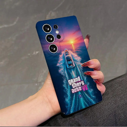 Rockstar Gta 6 Grand Theft Auto Phone Case For Samsung Galaxy S25 S24 S23 S22 FE PLUS ULTRA A05S A25 A06 5G Cover