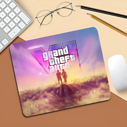 Rockstar Gta 6 Grand Theft Auto Mouse Pad Gaming Laptops Keyboard Mat Deskmat Pc Accessories Desk Protector Mousepad Gamer Mats