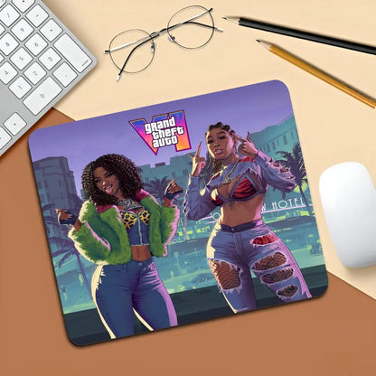 Rockstar Gta 6 Grand Theft Auto Mouse Pad Gaming Laptops Keyboard Mat Deskmat Pc Accessories Desk Protector Mousepad Gamer Mats