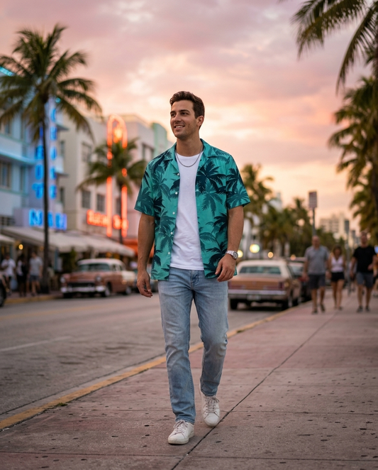 Gta Vice City Hawaiian Shirt Neon Tropics Hawaiian Shirt